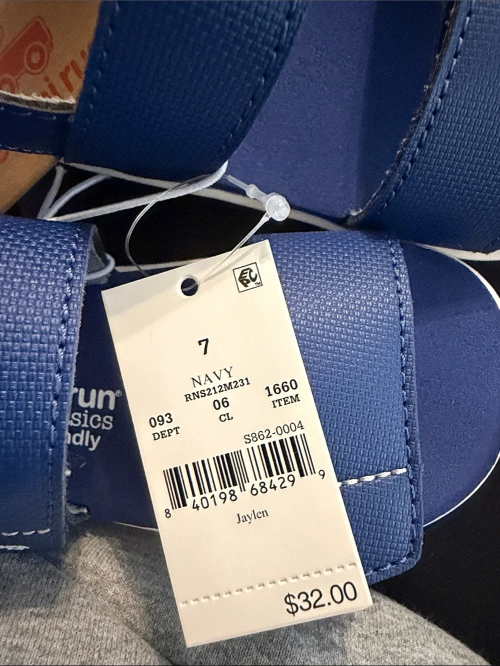 See Kai Run Jaylen Toddler Navy Blue Velcro Sandals size 7